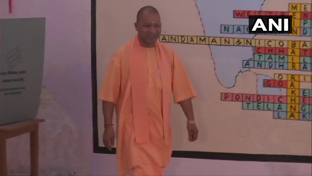 Uttar Pradesh: CM Yogi Adityanath among early voters to cast vote