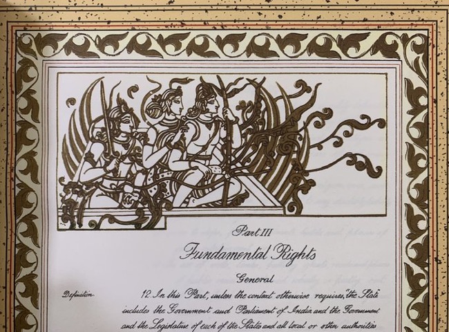 Ram Mandir Bhoomi Pujan: Law Minister shares Constitution's Original Document bearing image of Lord Ram