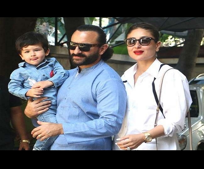 'No corona in India for celebs?' Saif and Kareena trolled for strolling with Taimur without masks at Marine Drive