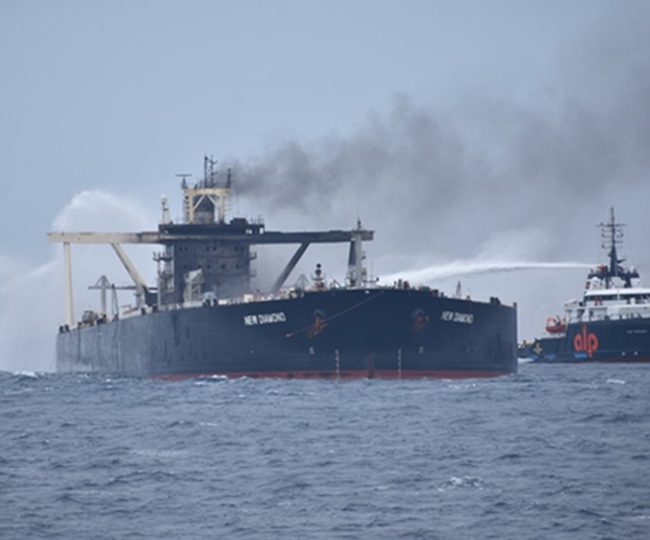 Fresh fire hits Indian supertanker MT New Diamond, Says Indian Navy