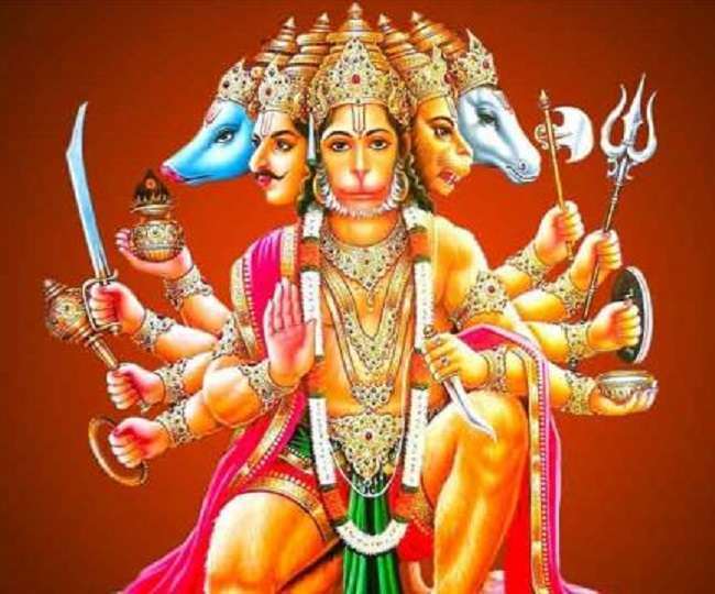 Hanuman ji with 5 heads image