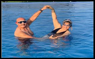 Hrithik Roshan's parents Pinkie Roshan and Rakesh Roshan's cute pool..