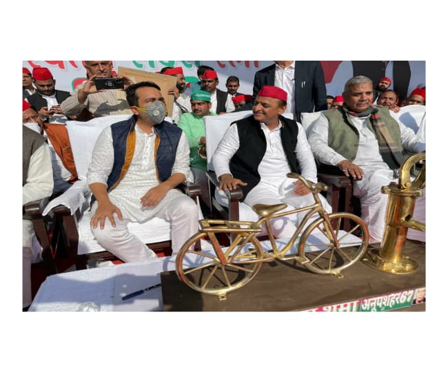 Samajwadi Party chief Akhilesh Yadav releases a book