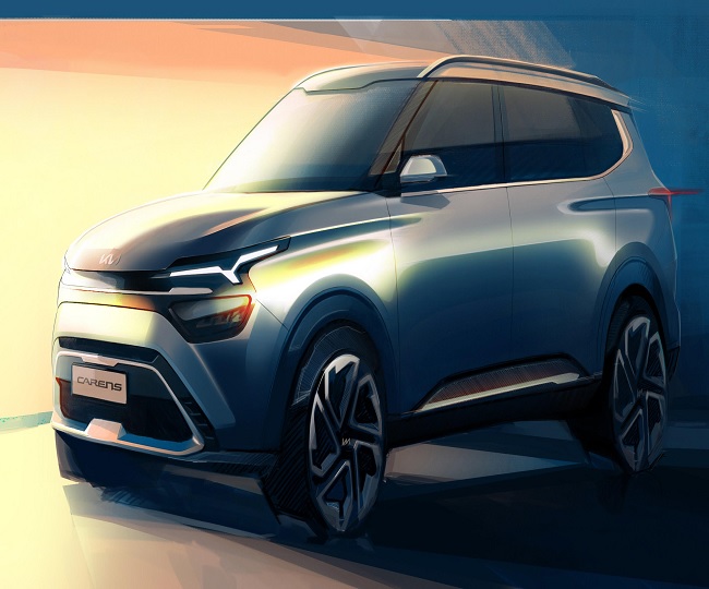 Kia Carens SUV official sketches revealed, global premiere on December 16