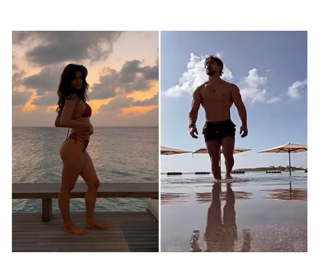 Disha Patani flaunts toned bikini body in Maldives; fans wonder if beau Tiger Shroff accompanying her