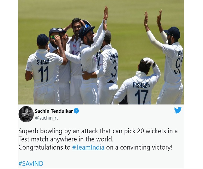 IND vs SA: Sachin Tendulkar, Ravi Shastri, others react on India's maiden Test win at Centurion | See here