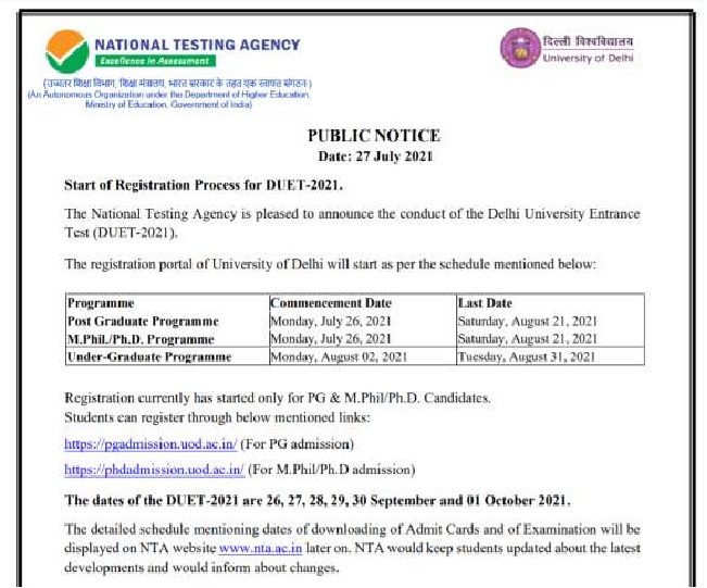 delhi university phd admission 2021