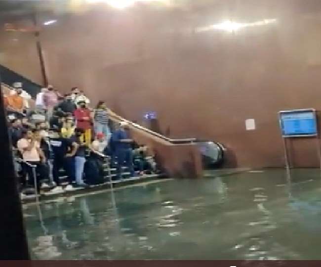 Kashmere Gate metro station witnesses severe waterlogging after heavy