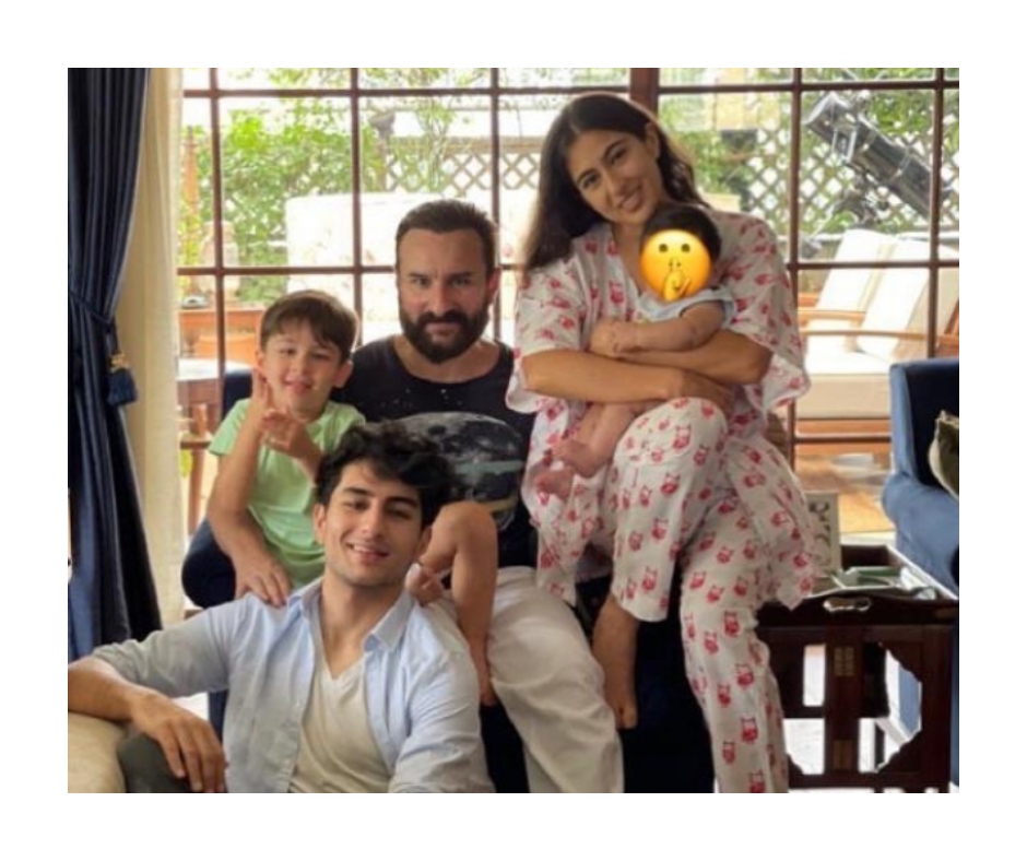 Sara Ali Khan Cuddles Saif And Kareenas Newborn Son Jeh In Eid