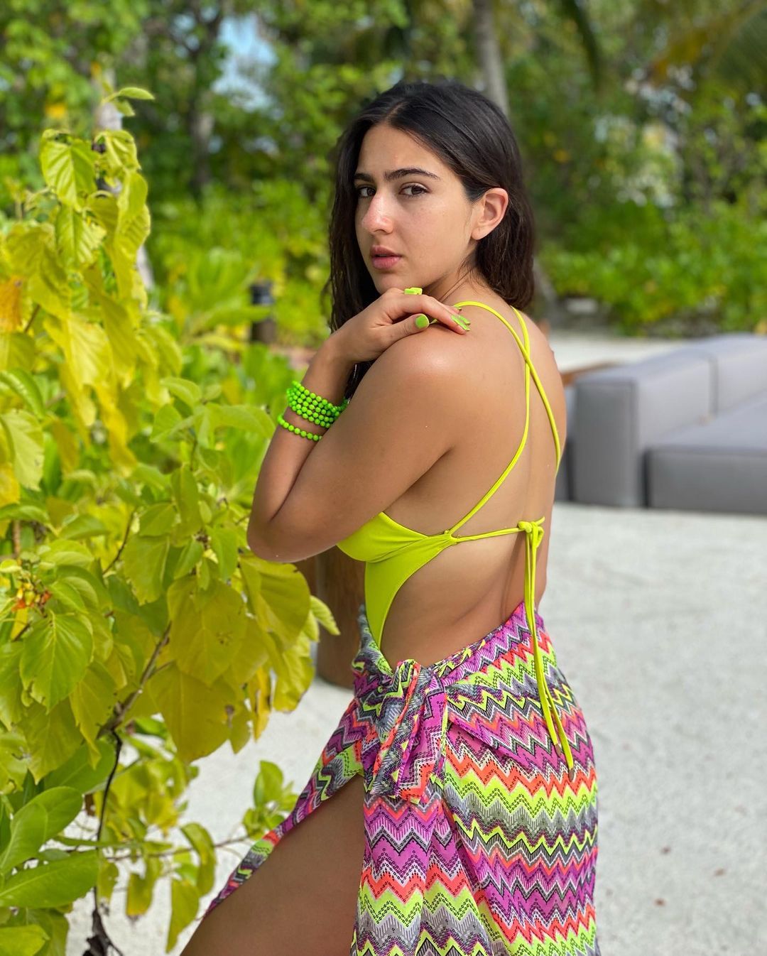 Sara Ali Khan dons neon bikini on her Maldives vacay; flaunts her