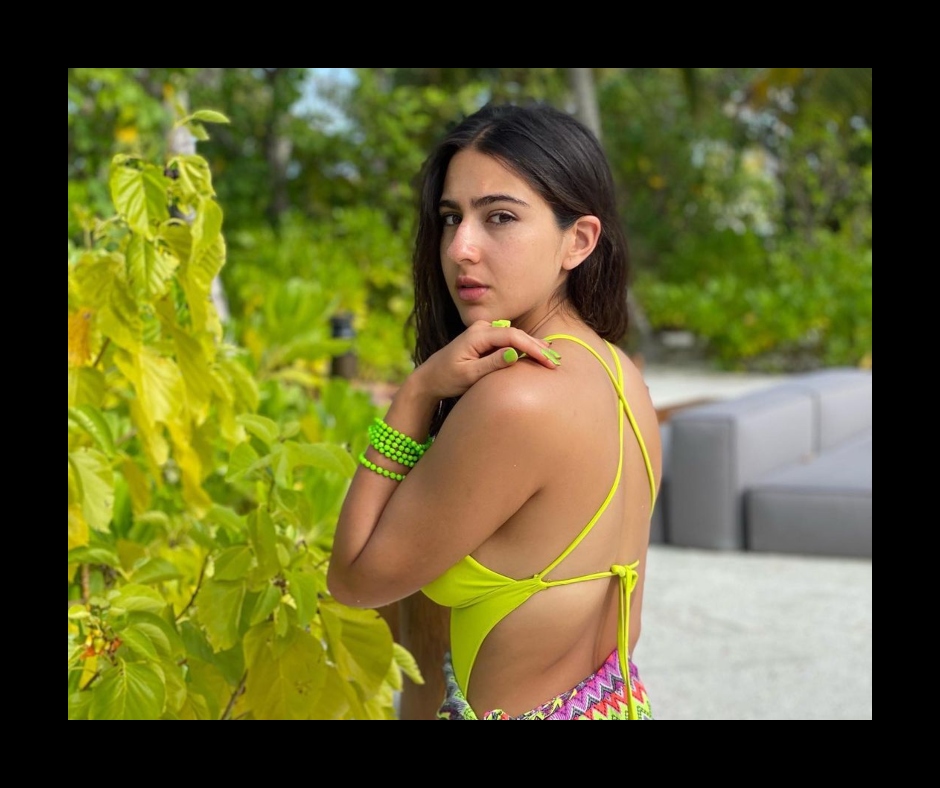 Sara Ali Khan dons neon bikini on her Maldives vacay; flaunts her  super-toned back