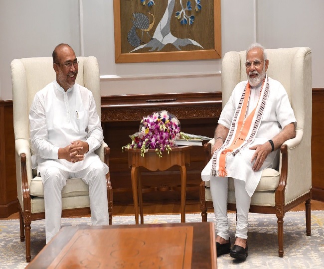 Manipur CM Meets PM Modi In Delhi, Discusses Issues Related To State's ...