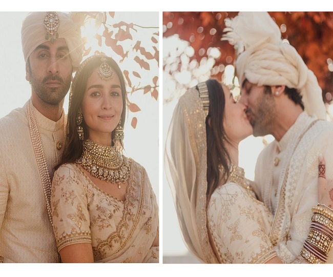 Alia Bhatt steals a kiss from husband Ranbir Kapoor after getting married |  See first pics here