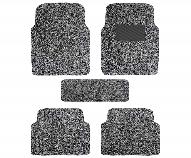 Carmate Double Color Car Grass Floor Mat, Anti-Skid Curl Car Foot