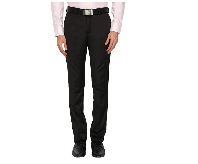 Buy Blackberrys Men Navy Blue B 95 Slim Fit Solid Formal Trousers - Trousers  for Men 6875742 | Myntra