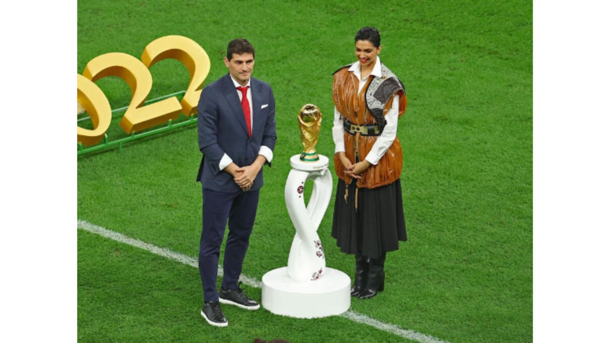 Deepika Padukone Unveils the FIFA World Cup Trophy with Iker