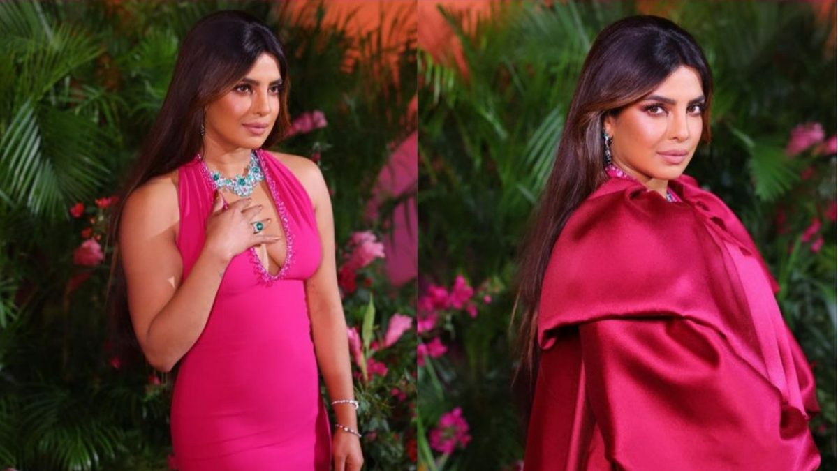 Priyanka Chopra Oozes Oomph In A Dark Pink Gown At Bvlgari Dubai Fashion  Show | See Pics