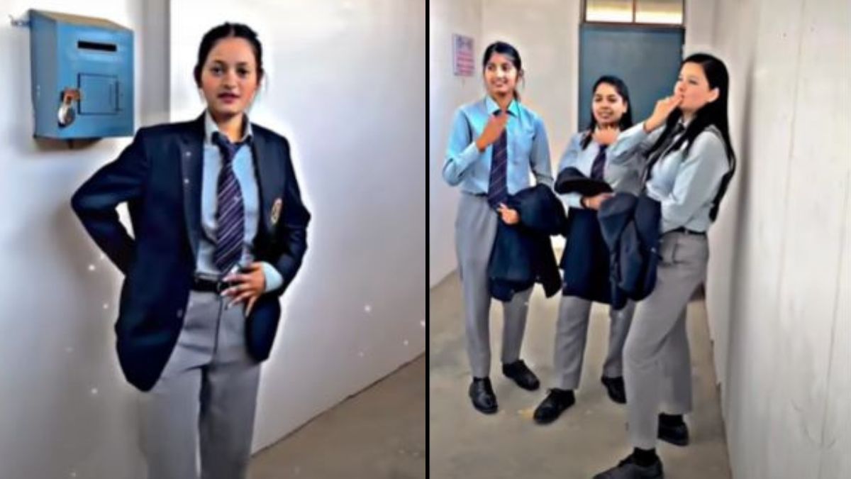 Xxx Desi Girls Kpda Utarti Videos - Viral Video: Bhojpuri Song 'Patli Kamariya' Is A Major Hit With These  School Girls | Watch