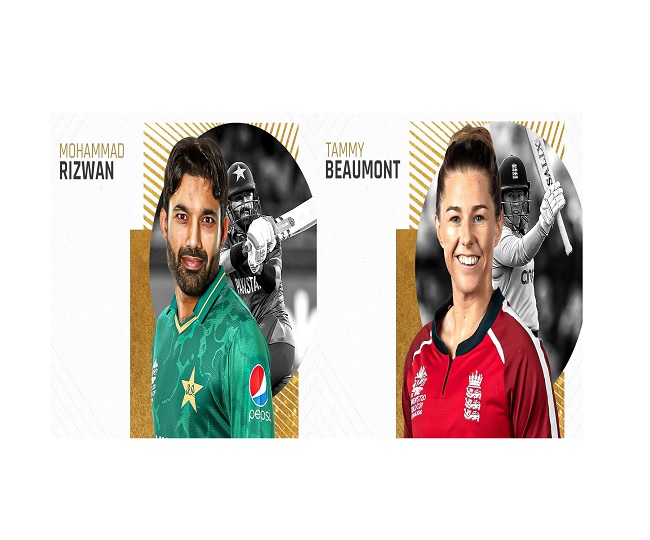 Pakistan's Mohammad Rizwan, England's Tammy Beaumont named ICC T20I cricketers of the year