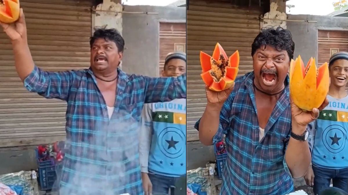 Video Of Vendor Selling Fruits In Bizarre Way Goes Viral And Netizens Are In Splits | Watch