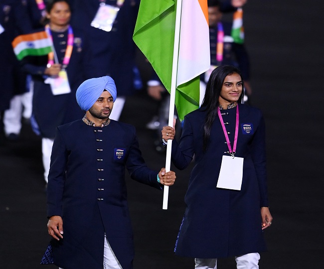 In Pics Cwg 2022 Declared Open In Grand Ceremony Pv Sindhu Manpreet Singh Lead Indian Contingent