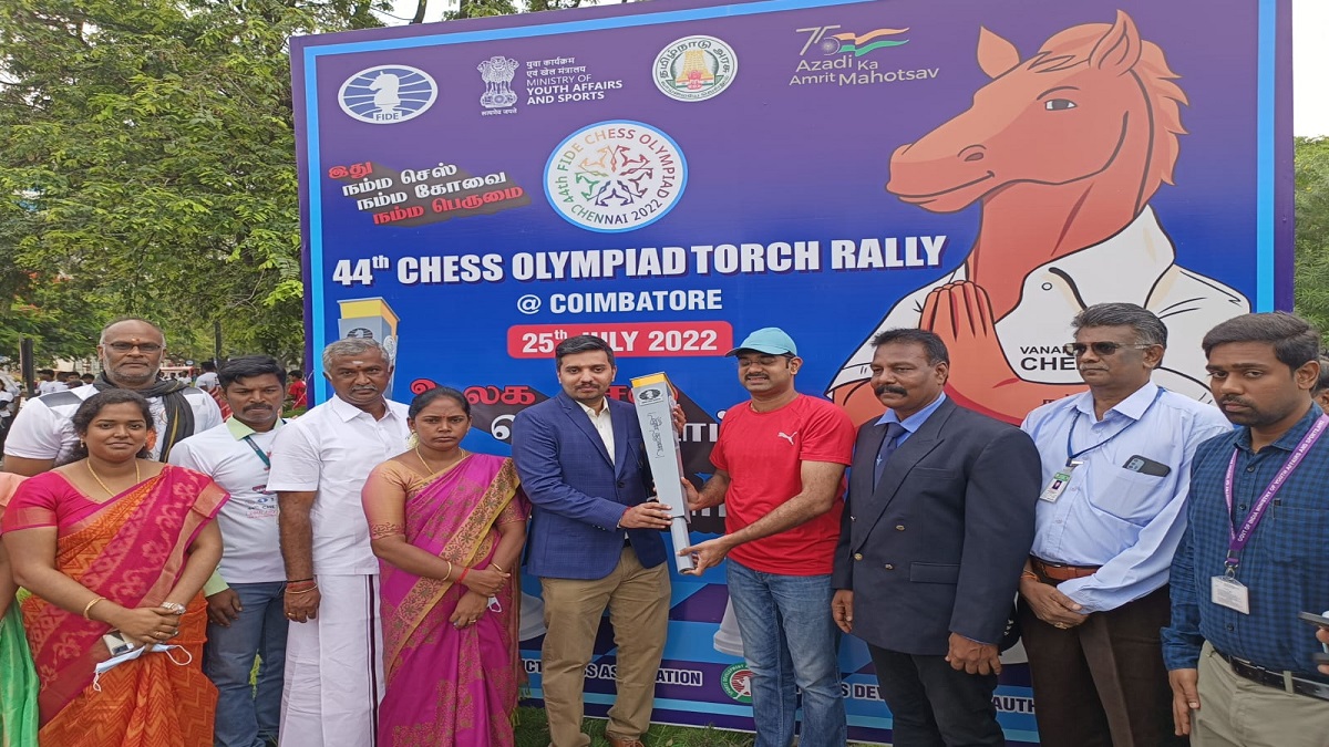 Our School Participated in 44th Chess Olympiad Torch Rally. The matter  published in the newspaper  Dhinakaran' and 'Dinamalar' Dt. 27.07.2022 -  Sairam Schools, Sairam Matriculation Hr. Sec. School