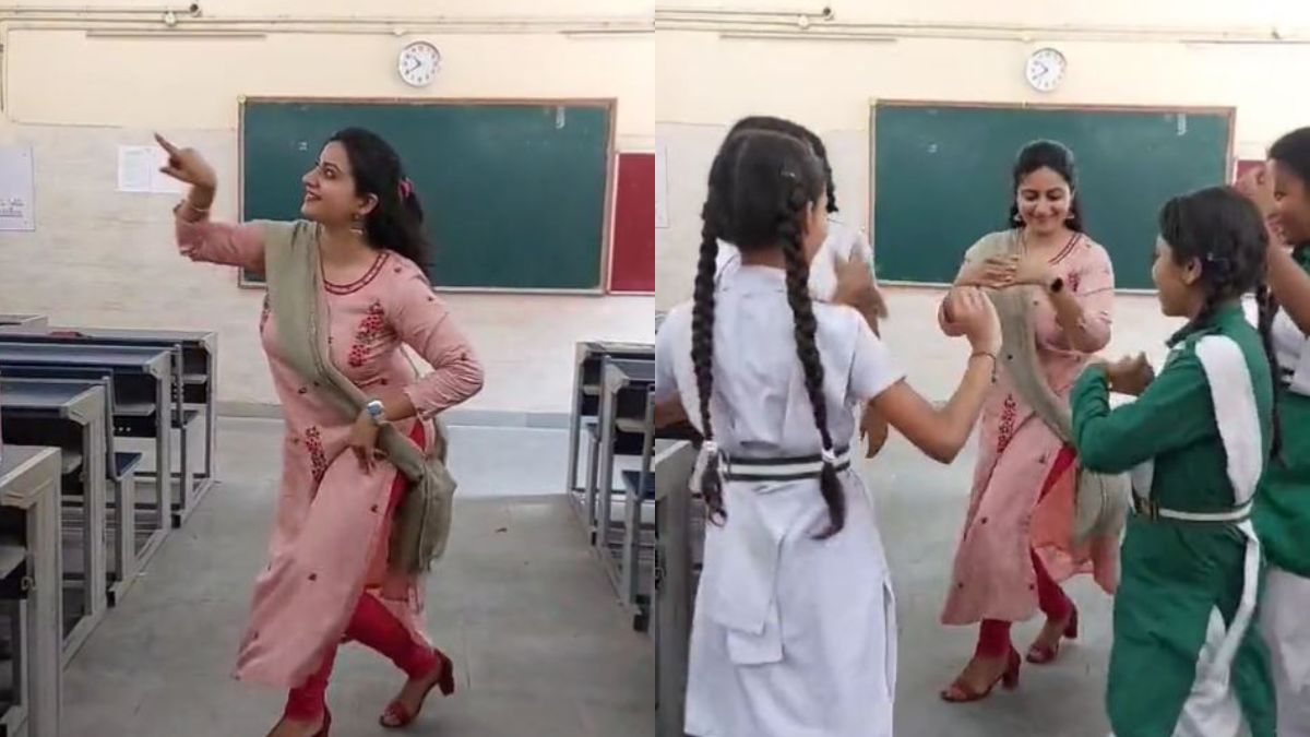 School Teacher's Impressive Dance With Students In Class Wins Over Internet | Watch