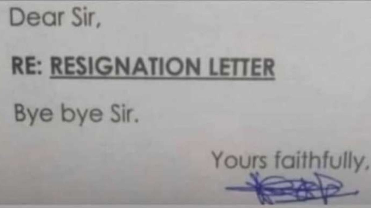 'On Point': This Three-Word Resignation Letter Leaves Internet Inspired