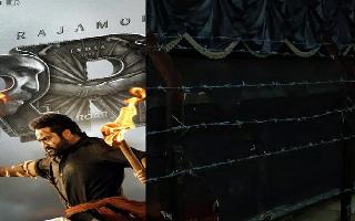 RRR: Theatre puts up barbed wires to prevent chaos ahead of Jr NTR, Ram..