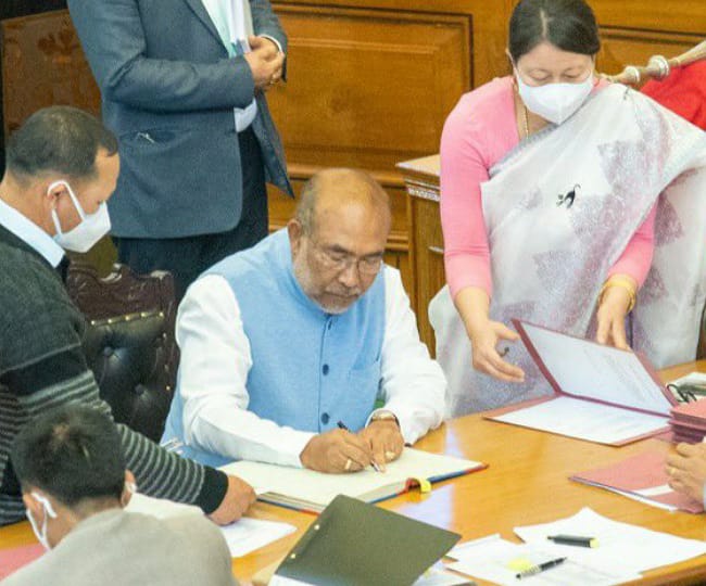 N Biren Singh to hold Manipur CM office for second term, says BJP