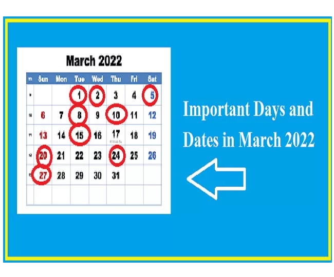 Important Days In March 2022 Full List Of Important National Important Days In March 2022 Full List Of Important National