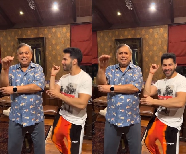 Varun Dhawan Grooves With Dad David Dhawan on 'The Punjaabban Song ...