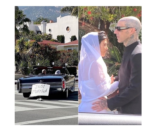 Kourtney Kardashian and Travis Barker are 'legally married' in Santa Barbara