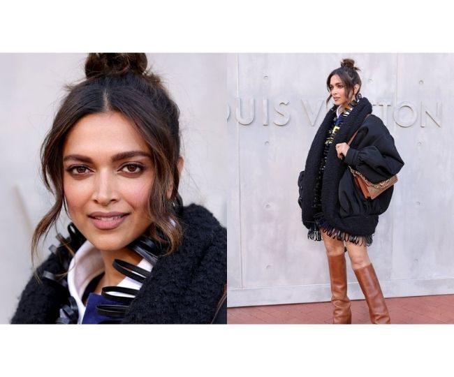 Deepika Padukone flaunts her mini black blazer dress as she attended the Louis  Vuitton Paris Fashion Week - IMDb