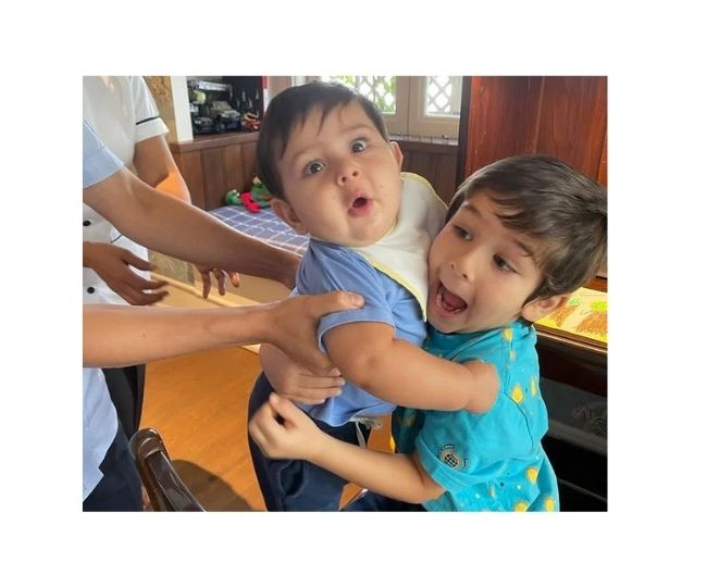 Taimur Ali Khan 'protecting' li'l brother Jeh sums up sibling relationship; fans say 'can't get any cuter' | See here