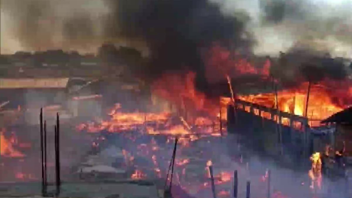 Massive Fire Breaks Out In Assam’s Karbi Anglong, Nearly 100 Houses Gutted