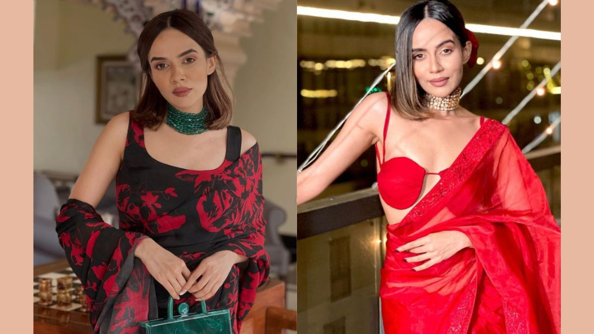 Times Komal Pandey taught us how to give sarees a sexy twist