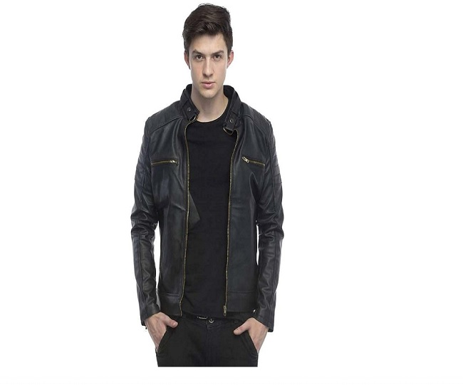 Ranveer Singh Faux Leather Jacket For Men - Black