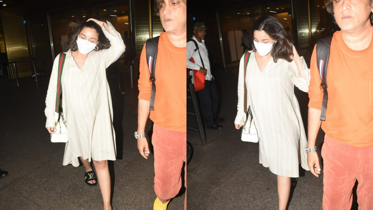 In Pics: Alia Bhatt's Maternity Style Is On Point In This Flowy Light-Hued Dress 