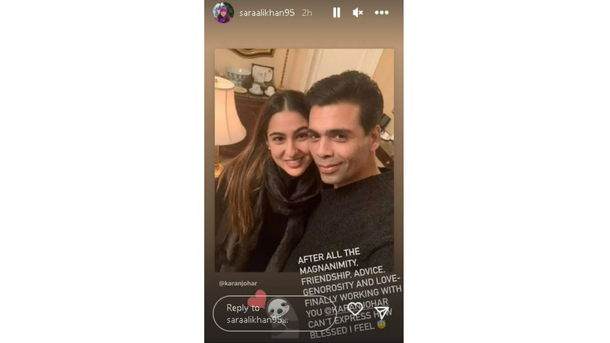 Sara Ali Khan Instagram Story