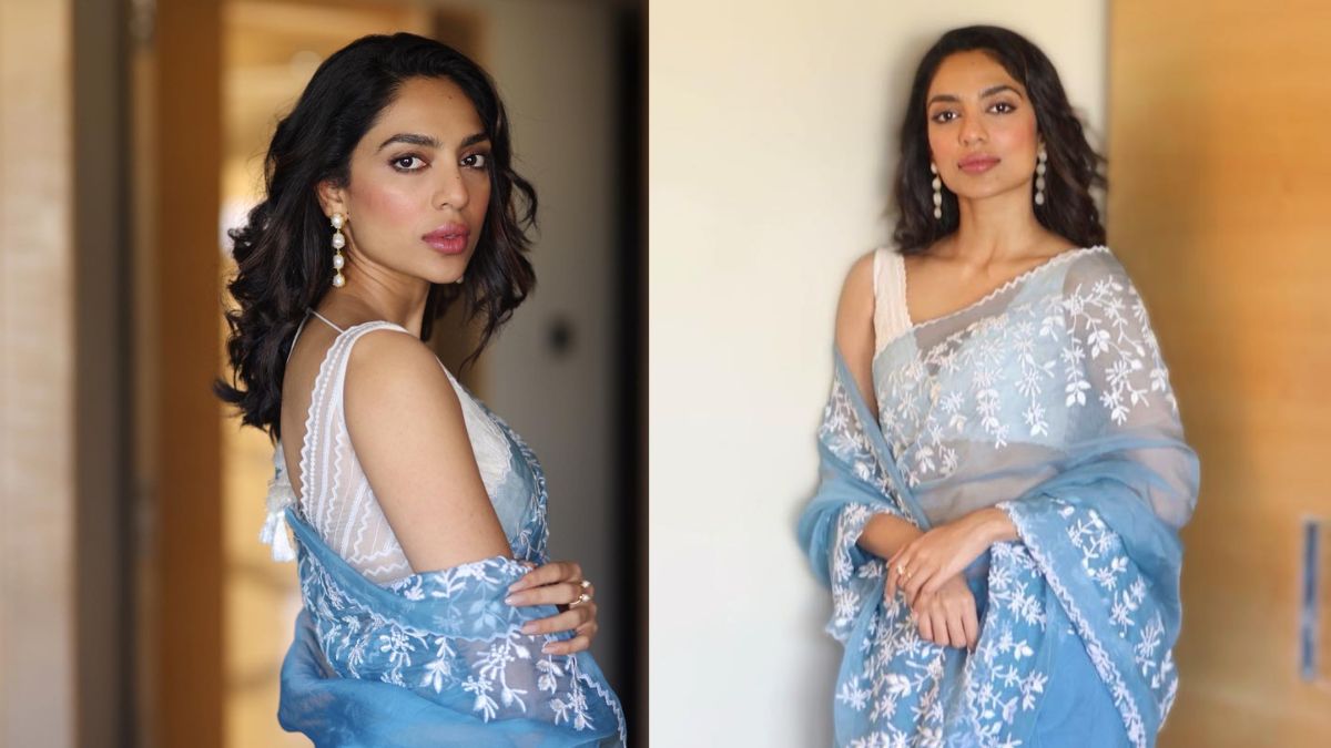 Ponniyin Selvan-1 Actor Sobhita Dhulipala Exudes Elegance And Grace In Blue Saree | See Pics