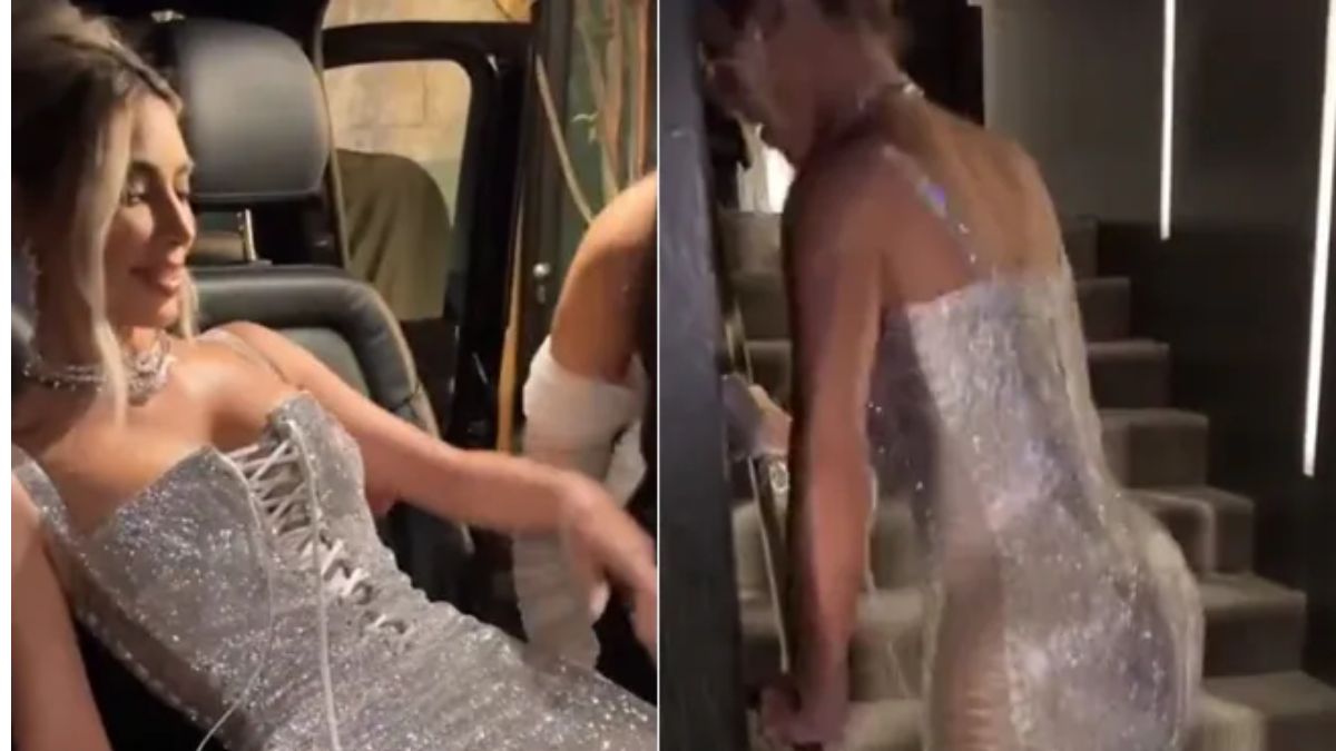 Kim Kardashian Struggles To Walk In Body-Hugging Dress, Viral Video Leaves Internet In Splits | Watch