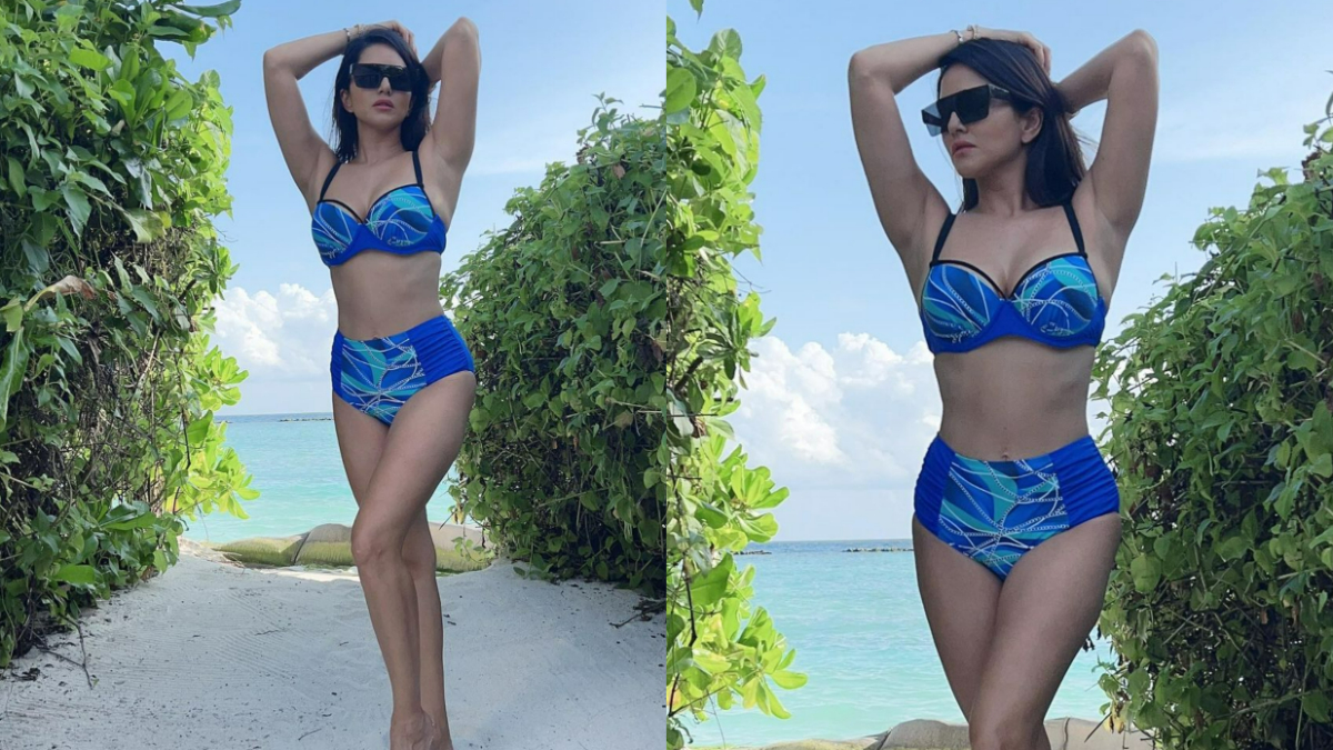 Sunny Leone Sets The Internet On Fire In A Blue Bikini As She Vacays In Maldives