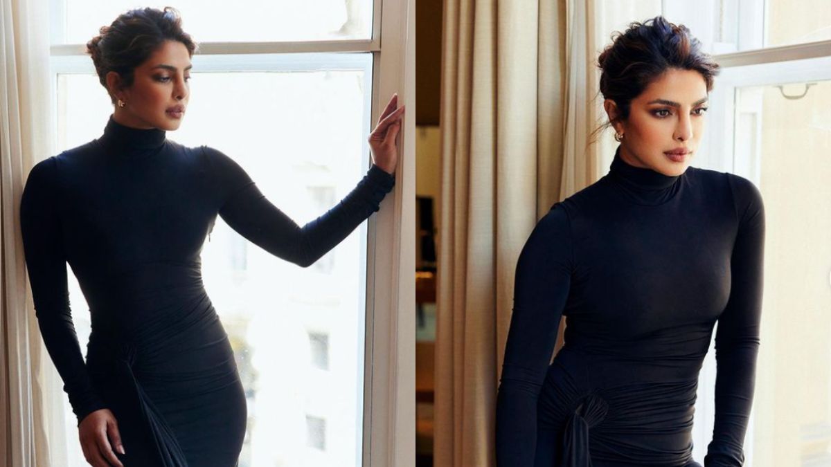 Priyanka Chopra Looking Magnificent in Black Dress | Telugu Rajyam Photos