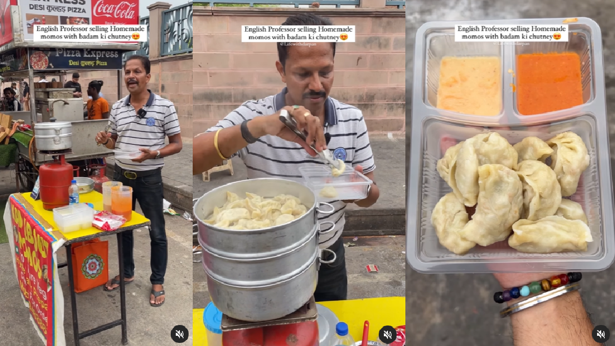 english-professor-sells-momos-with-badam-chutney-in-lucknow-viral-video-leaves-netizens-shocked-watch