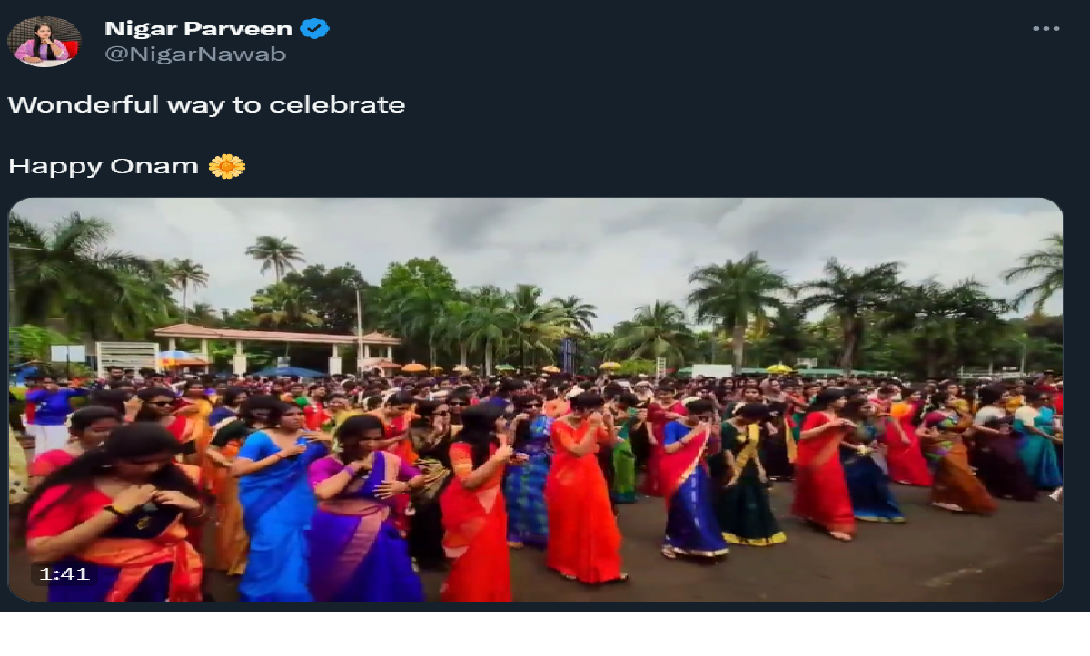 Malayali People Celebrate Onam Across India. (Source: Nigar Parveen/ X)