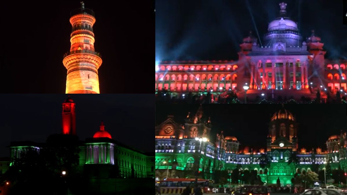 Qutub Minar, Other Iconic Buildings Light Up In Tricolour On Eve Of ...