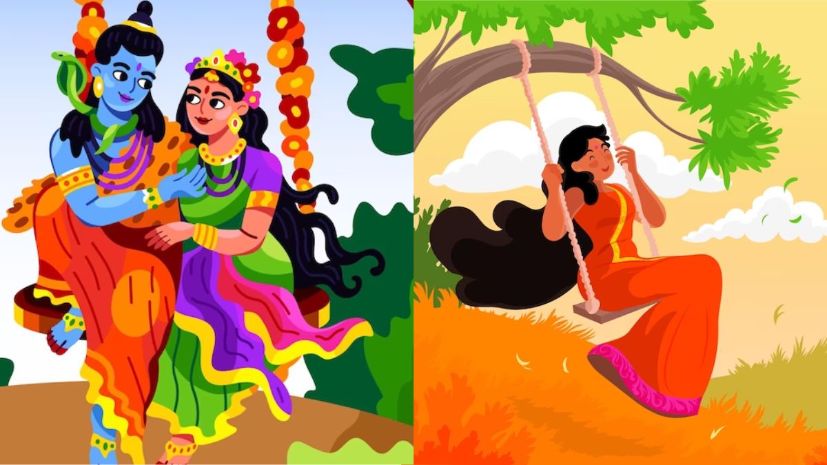 A Woman Sits Celebrating A Teej. Teej One-line Drawing Royalty Free SVG,  Cliparts, Vectors, and Stock Illustration. Image 207750735.