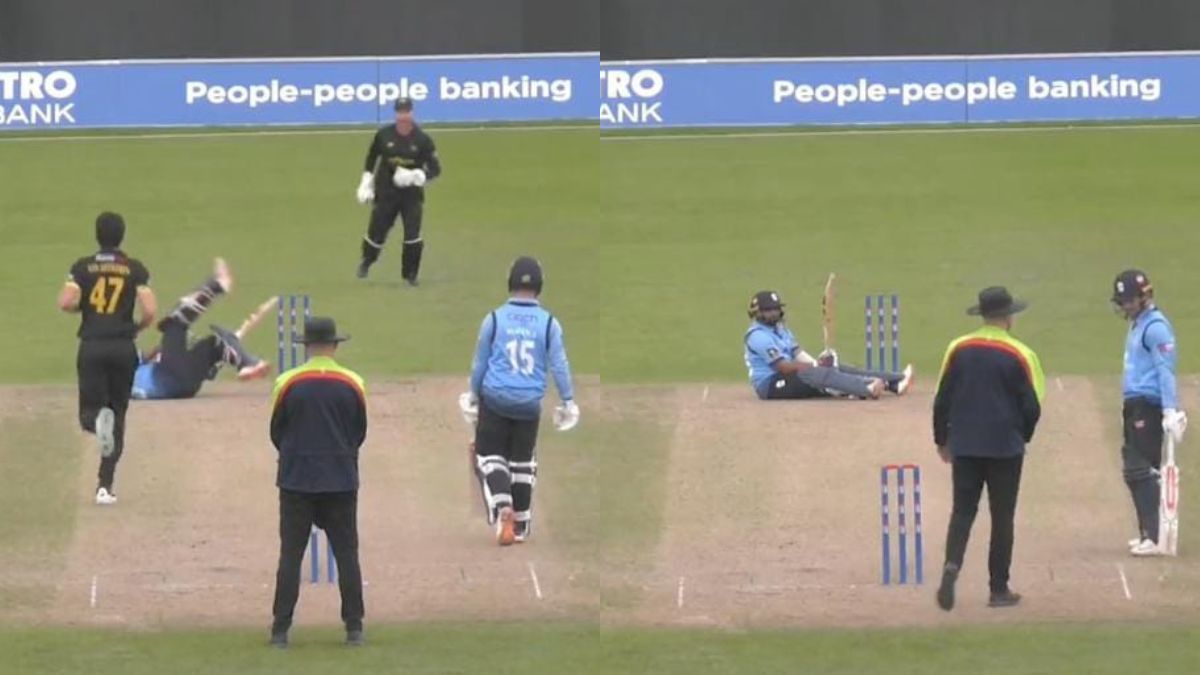 prithvi-shaws-northamptonshire-debut-ends-after-bizarre-hit-wicket-dismissal-watch