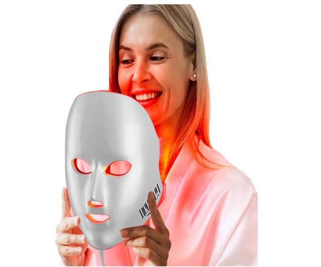 Foleto LED Face Mask Light Therapy - 7 Color Skin Rejuvenation Therapy LED  Photon Mask Light Facial Skin Care with Neck Care Anti Aging Skin